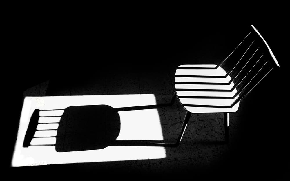 Light and Shadow Chair by Sara-le Elbar — canvas wall art