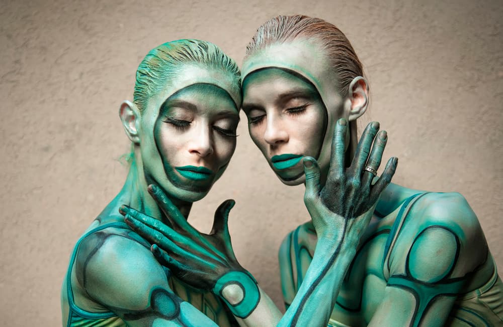 Futuristic Body Art Portrait by MAYA ILTUS — canvas wall art