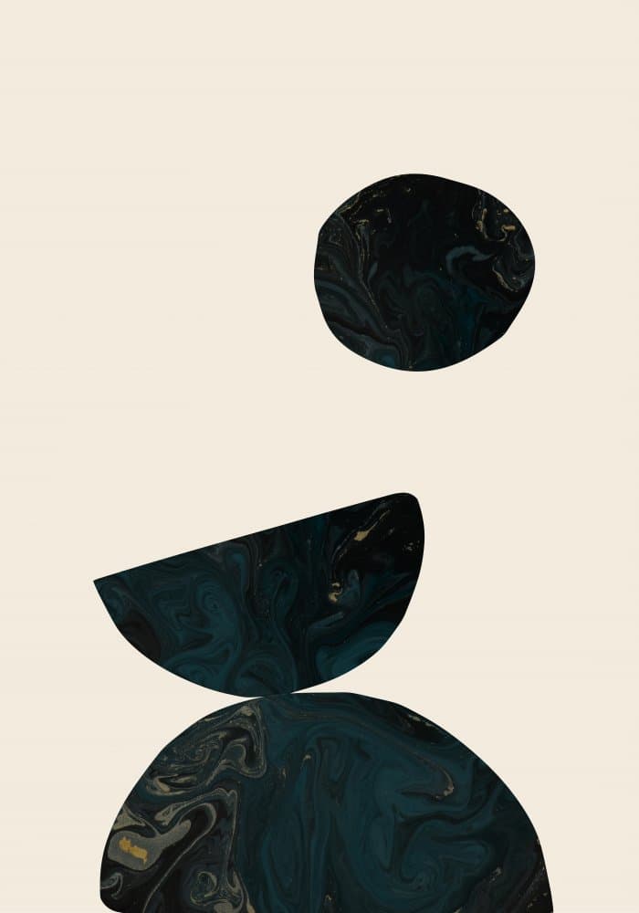Calm Teal Balance by Pictufy Studio — canvas wall art
