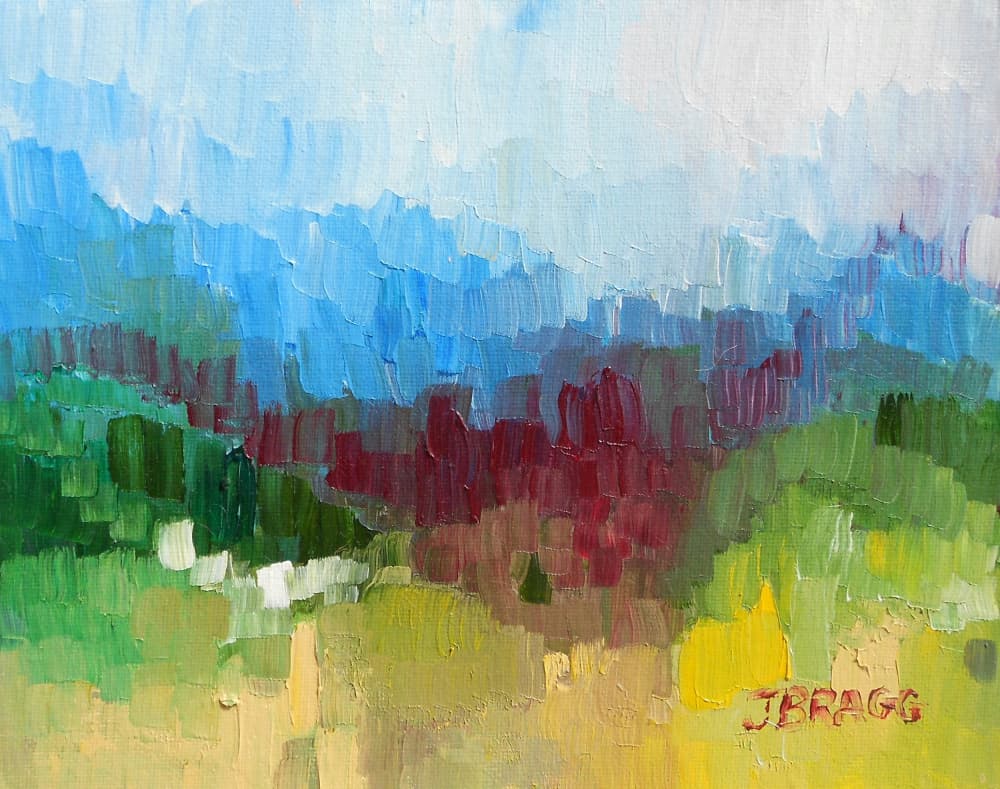 Vibrant Hillside Landscape by Janel Bragg — canvas wall art