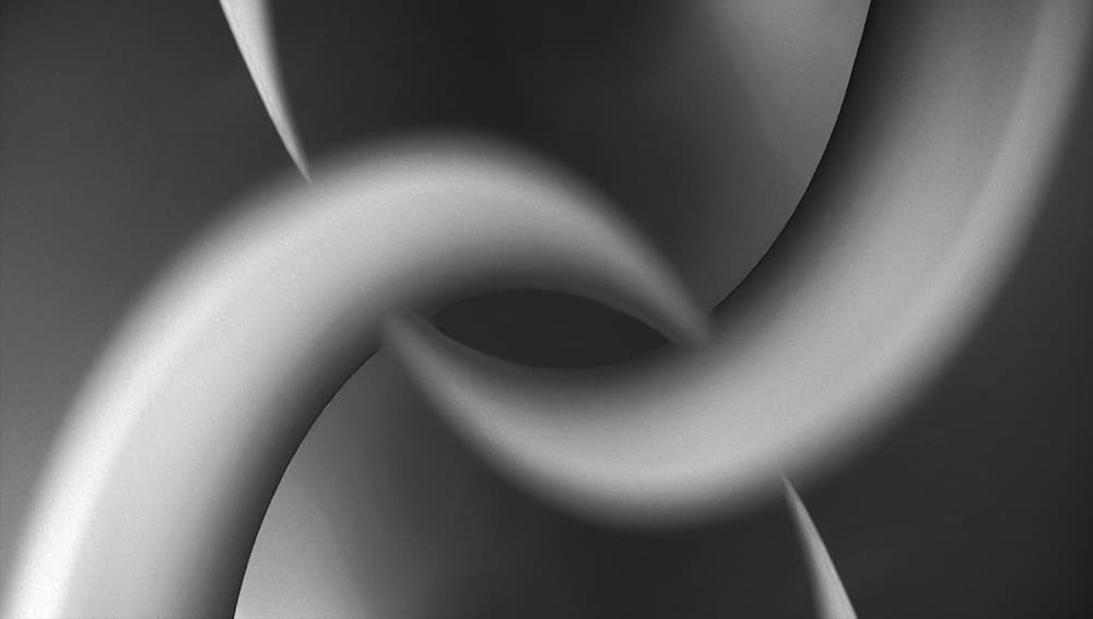Flowing Gray Curves by Jutta Kerber — canvas wall art