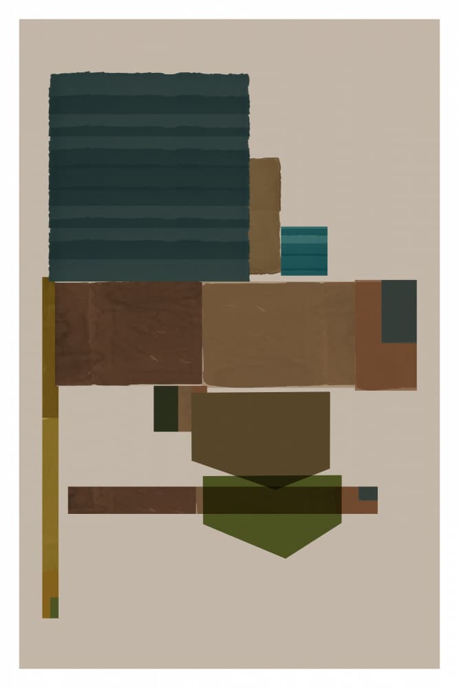 Layered Geometric Abstract by cartissi — canvas wall art