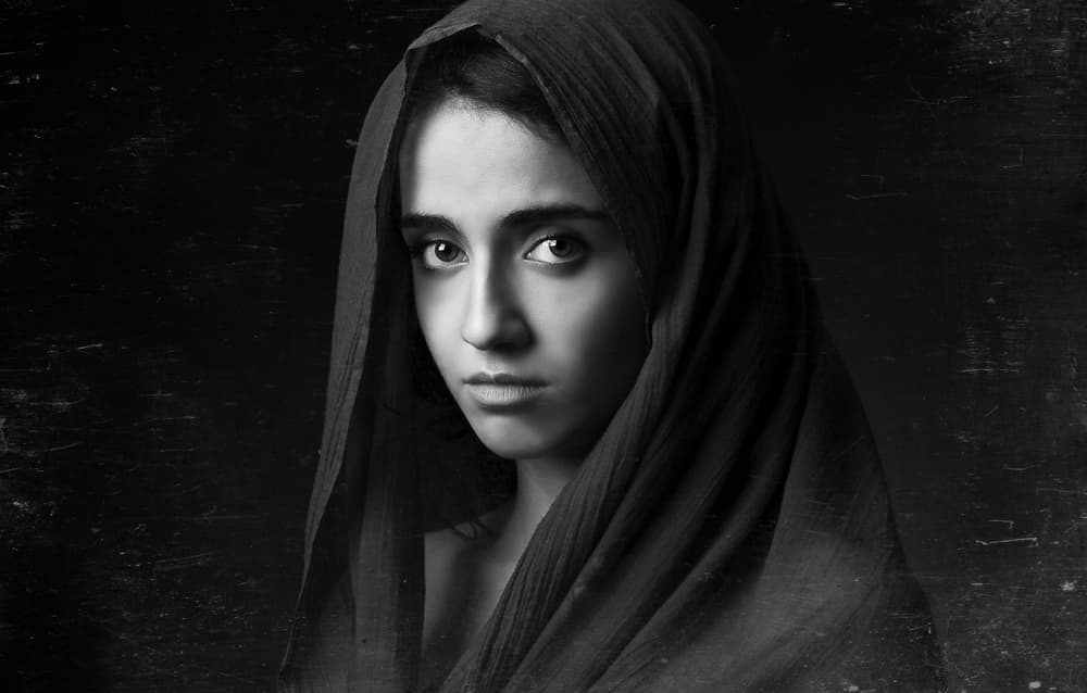 Solemn Veiled Beauty by Mehdi Mokhtari — canvas wall art