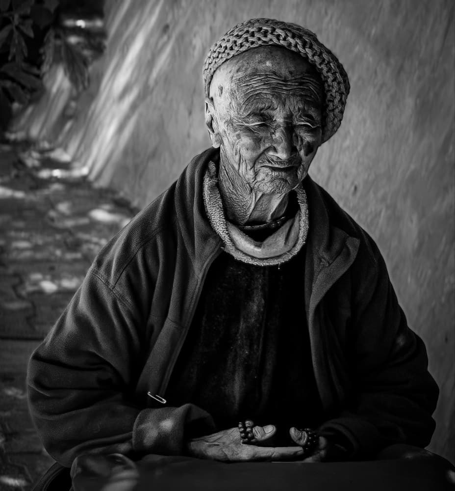 Wise Woman Serene Portrait by Eden Antho — canvas wall art