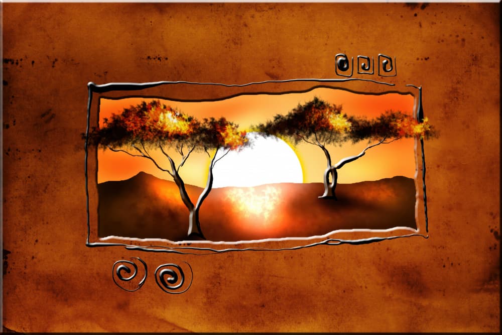 Serene African Sunset by Rafal Kulik — canvas wall art