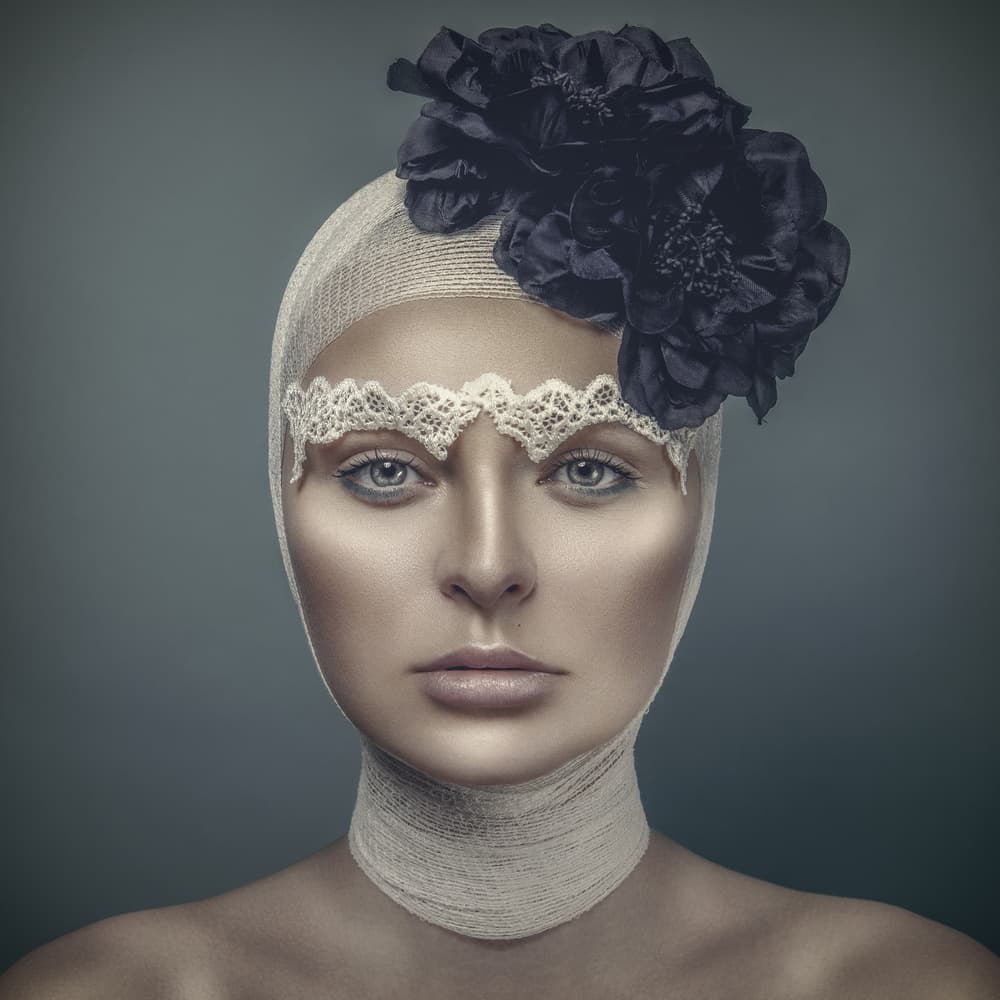 Serene Floral Portrait by Martina Nemcekova EP — canvas wall art