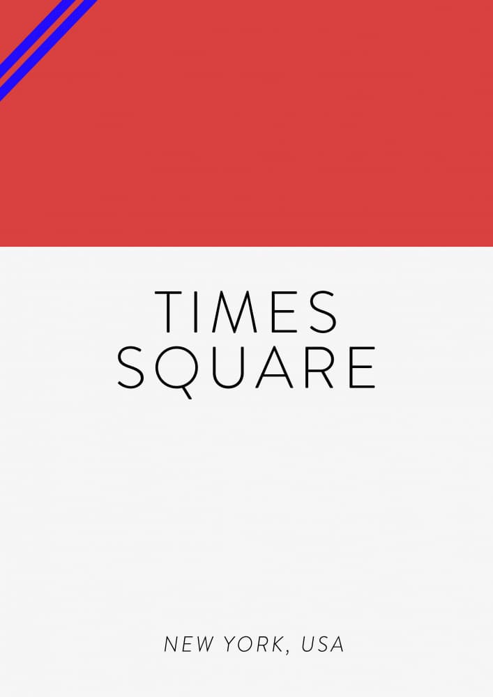 Times Square New York Minimal by Prints by Ayleen — canvas wall art