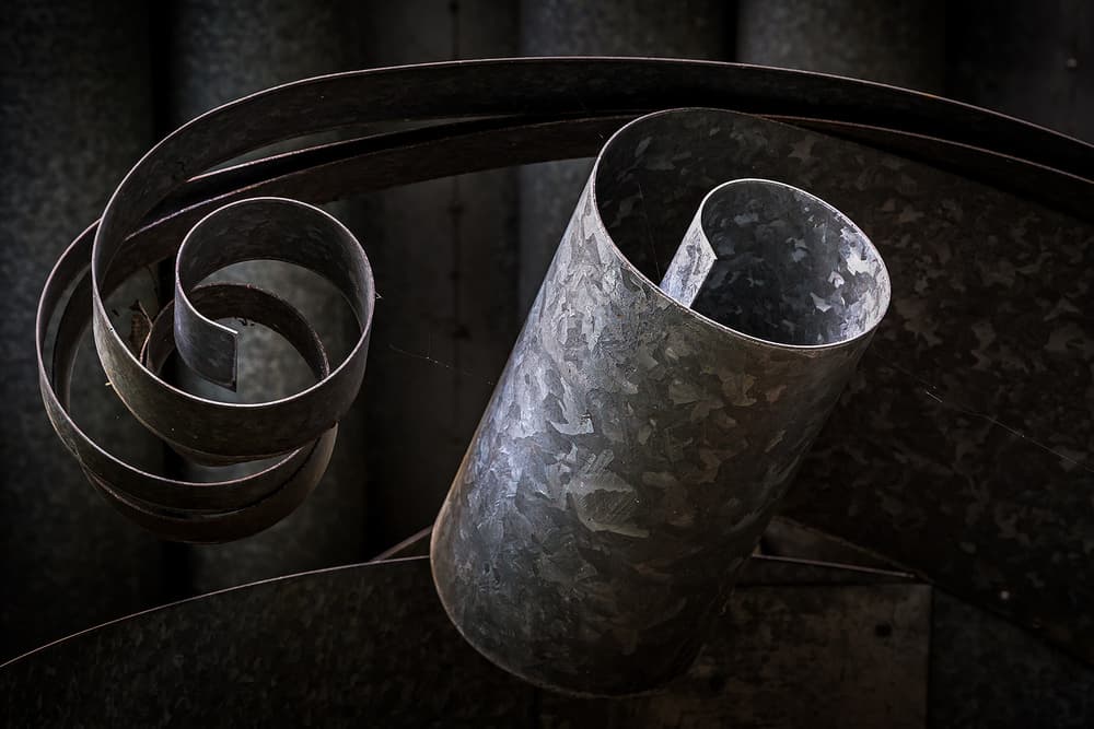 Industrial Metal Curves by Eric Mattheyses — canvas wall art