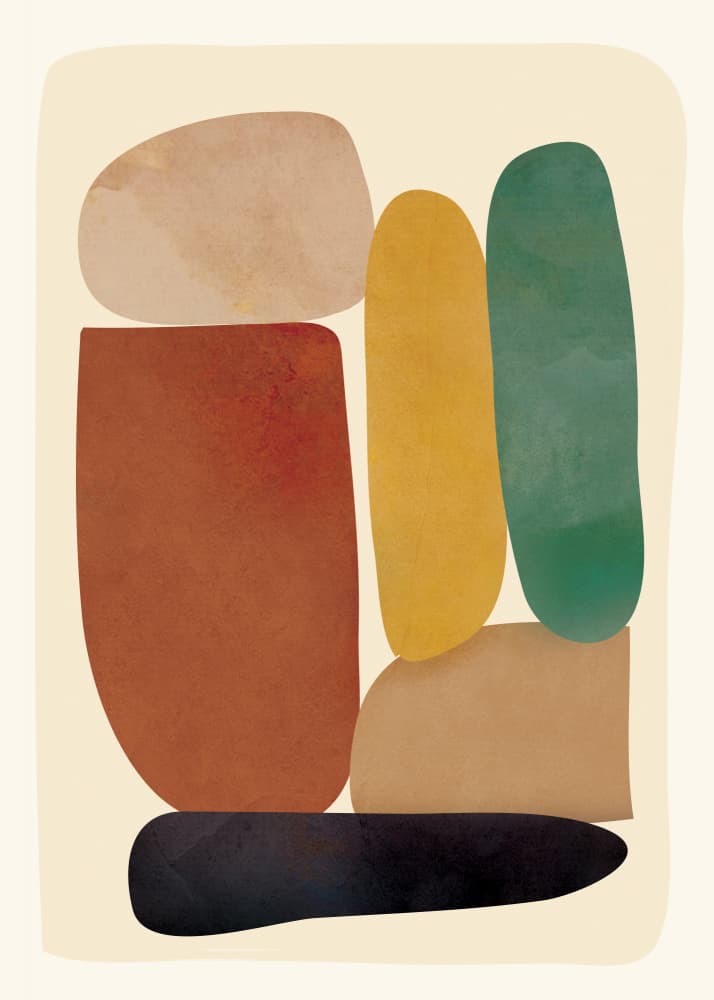 Earthy Abstract Shapes by Flow Line — canvas wall art