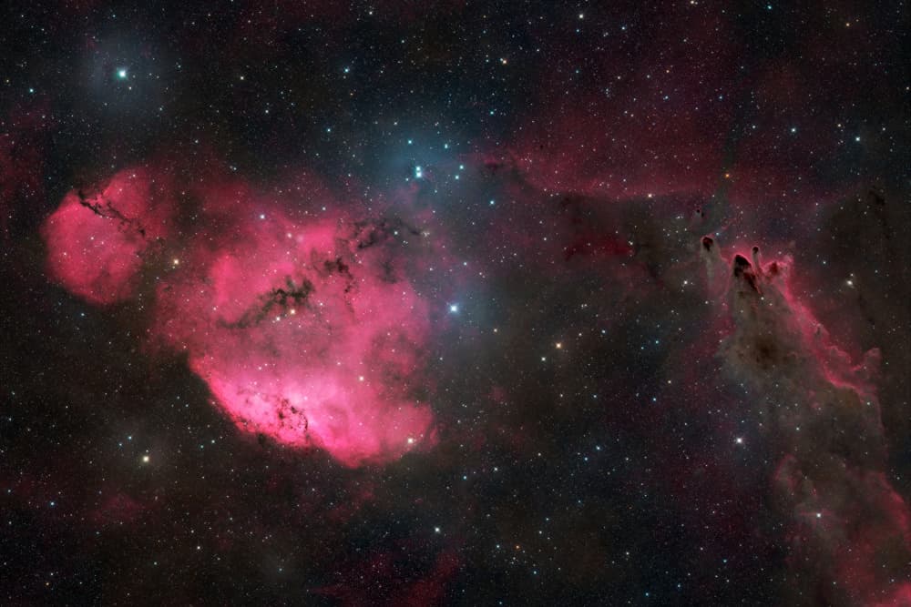 Cosmic Red Nebula by Vikas Chander — canvas wall art