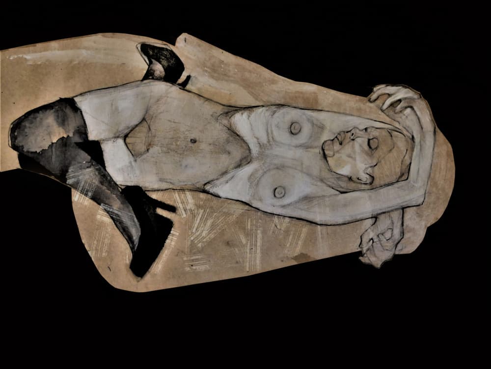 Expressive Nude Figure by Doris Schmitz — canvas wall art