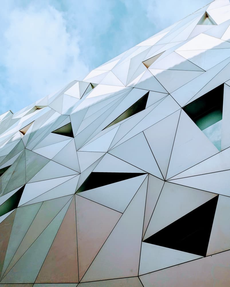 Sleek Geometric Architecture by Elizabeth Allen — canvas wall art