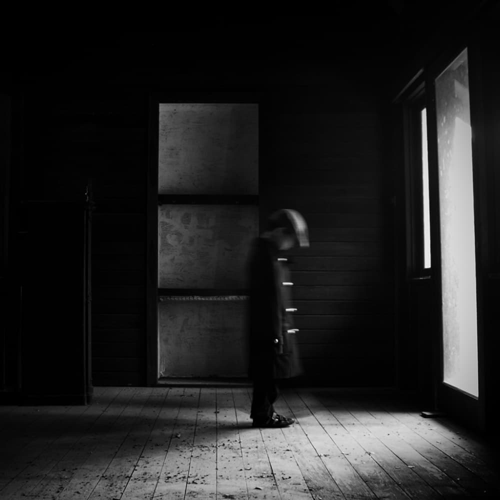 Solitary Figure Empty Room by Ajie Alrasyid — canvas wall art