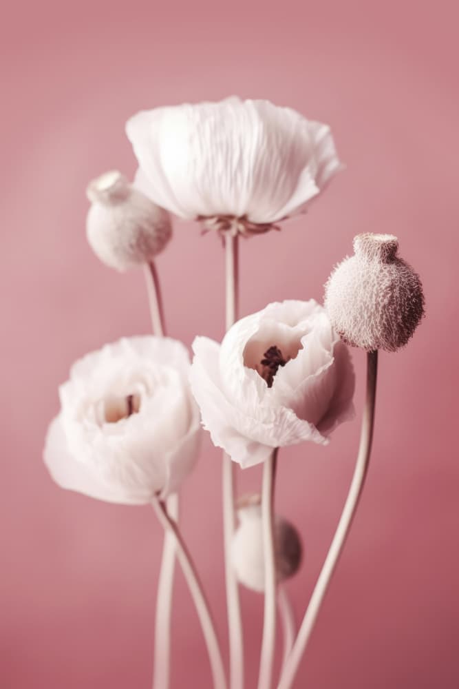 Soft Blooming Poppies by Treechild — canvas wall art