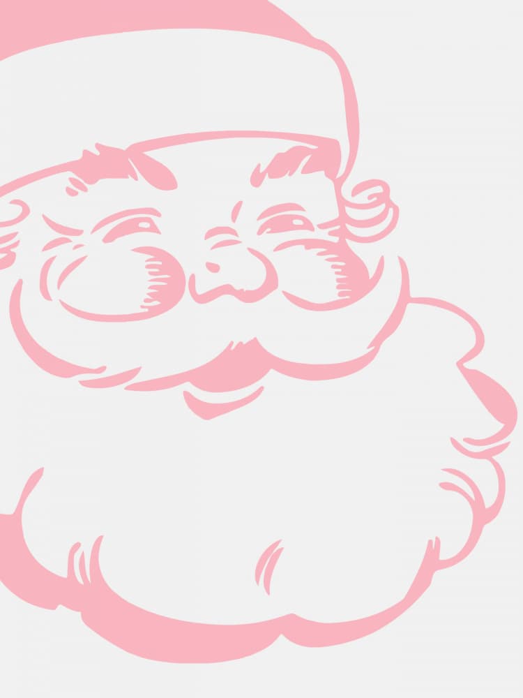 Jolly Pink Santa by Jolly and Dash — canvas wall art