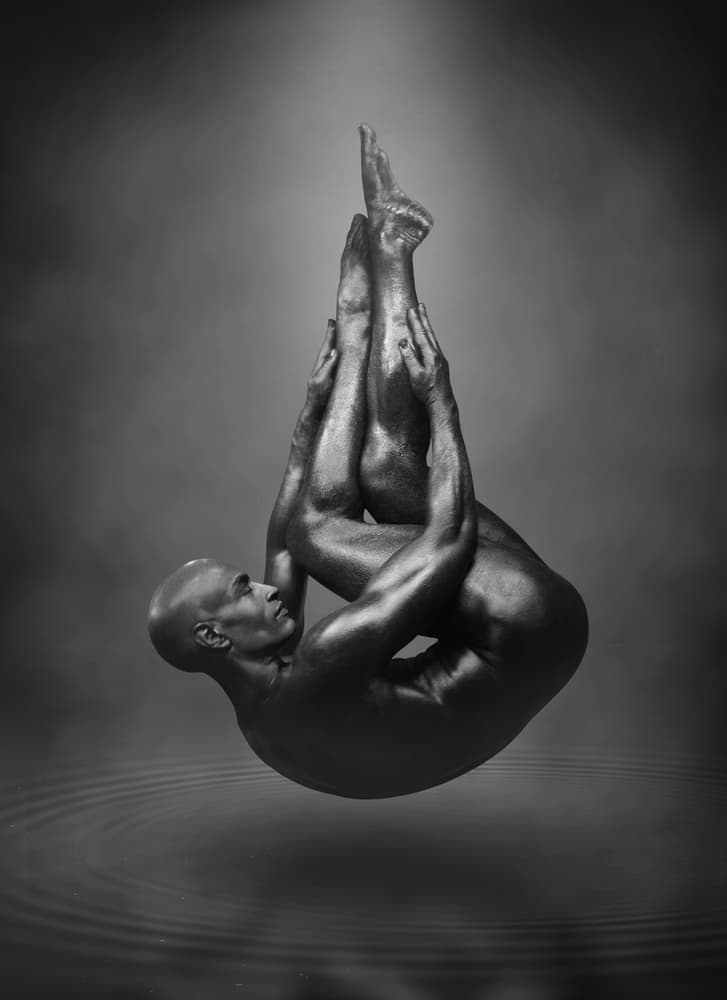 Silver Diver's Grace by DDiArte — canvas wall art