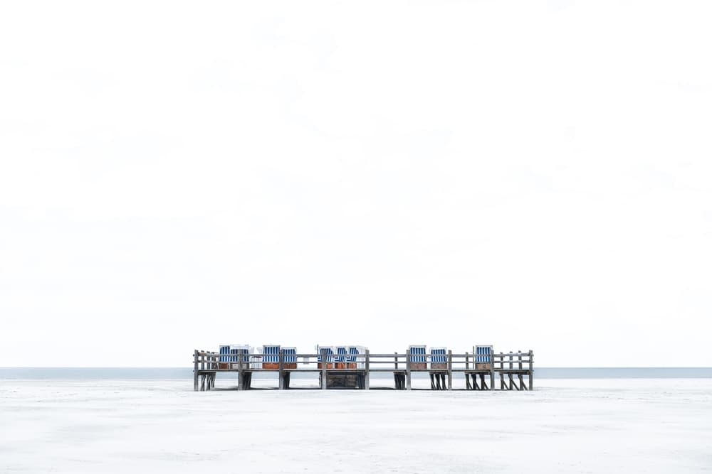 Serene Beach Chairs by Rolf Endermann — canvas wall art