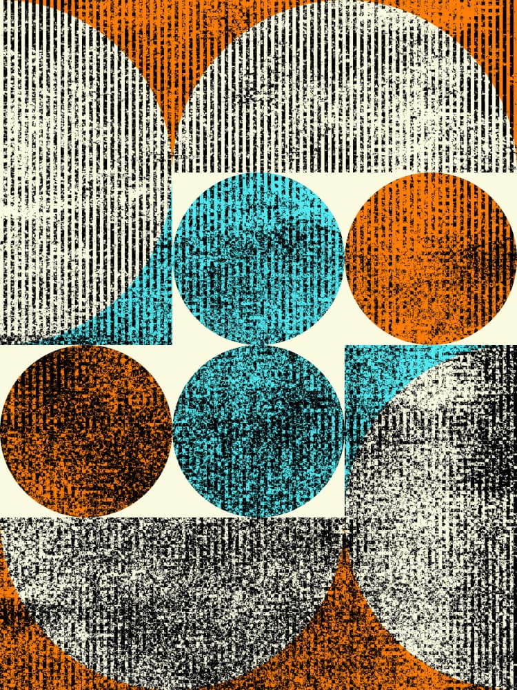 Bold Geometric Circles by Petr Strnad — canvas wall art