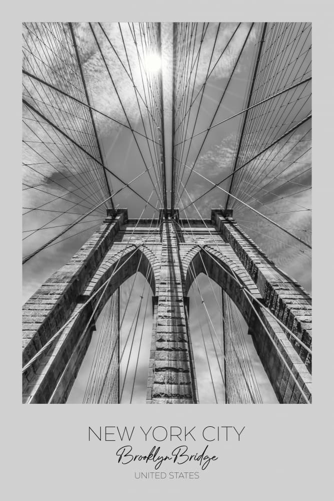 Brooklyn Bridge Upward View by Melanie Viola — canvas wall art