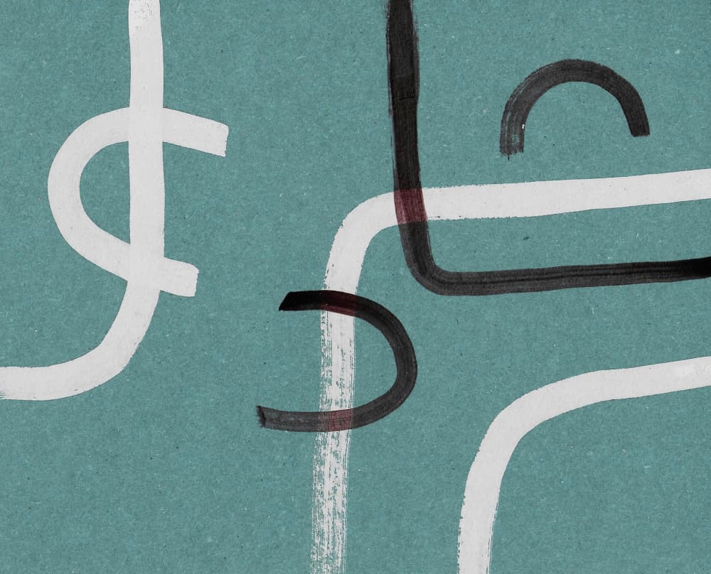 Teal Graphic Lines by Santhosh ch — canvas wall art