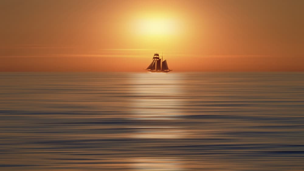 Sailing Into Sunset by Drazen Sokac — canvas wall art