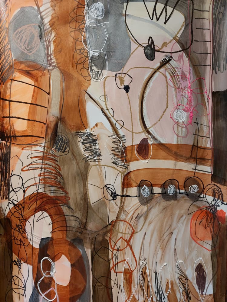 Organic Earth Tones by Monika Riethmueller — canvas wall art