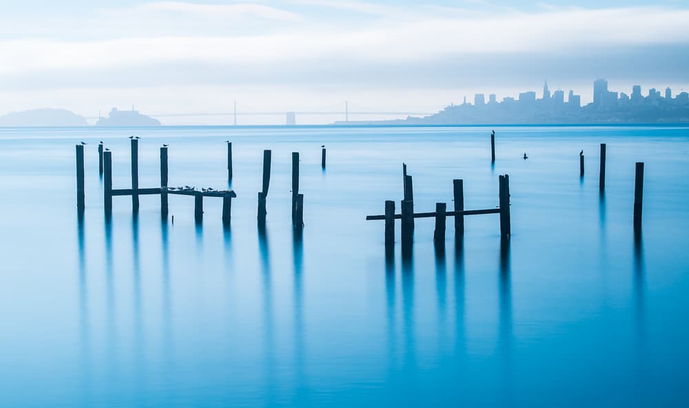 San Francisco Bay Calm by Jonathan Zhang — canvas wall art