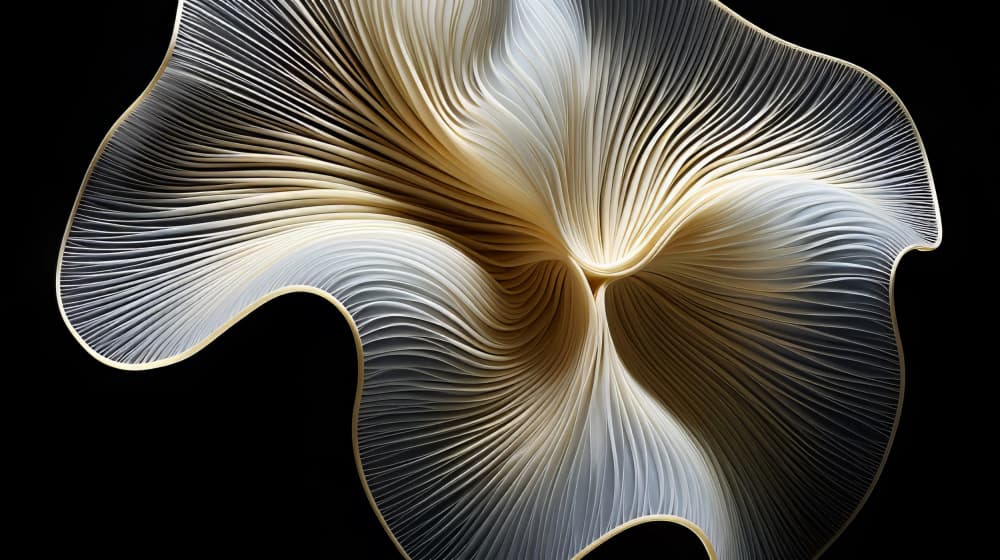 Elegant Golden Curves by Bilge Paksoylu — canvas wall art