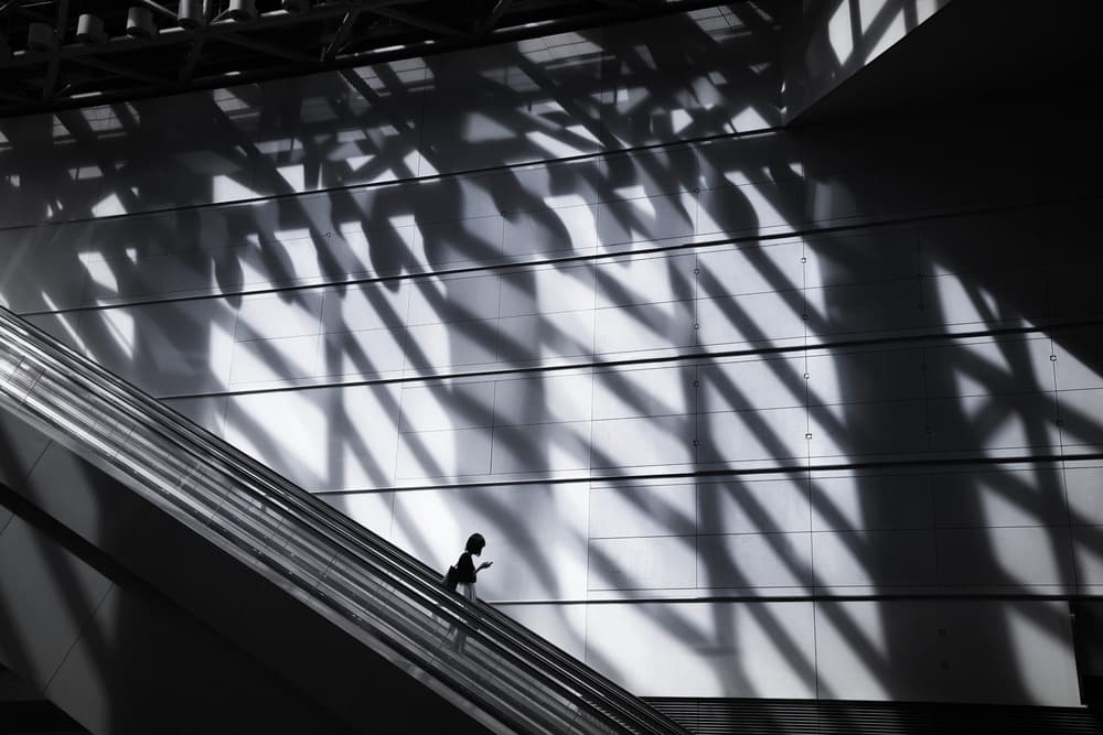 Geometric Commute by Reiko kiri — canvas wall art