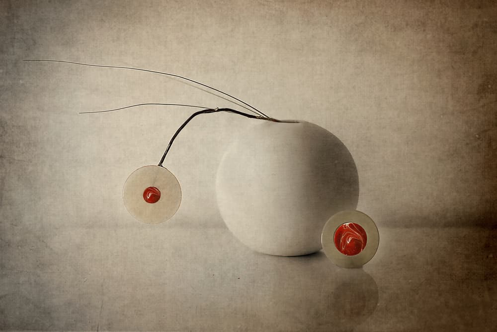 Red Orb Connection by Elena Arjona — canvas wall art
