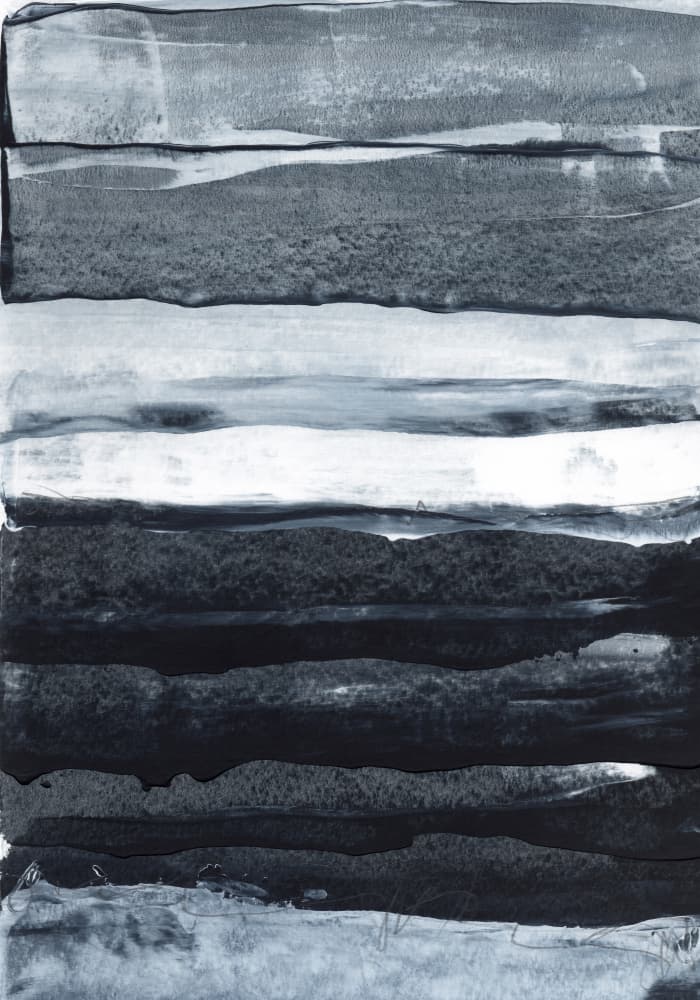 Layered Abstract Horizon by uplusmestudio — canvas wall art