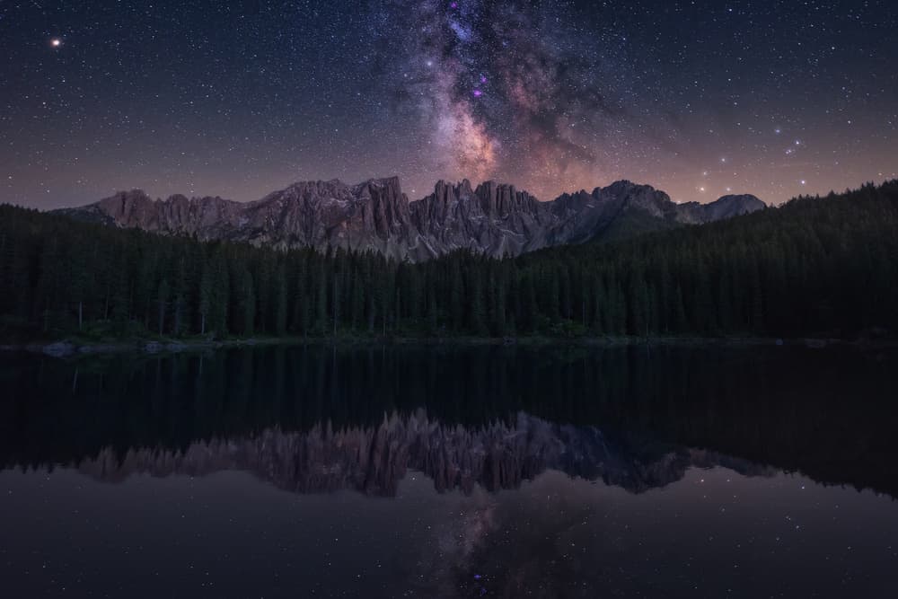 Milky Way Lake Reflection by Jose Parejo — canvas wall art