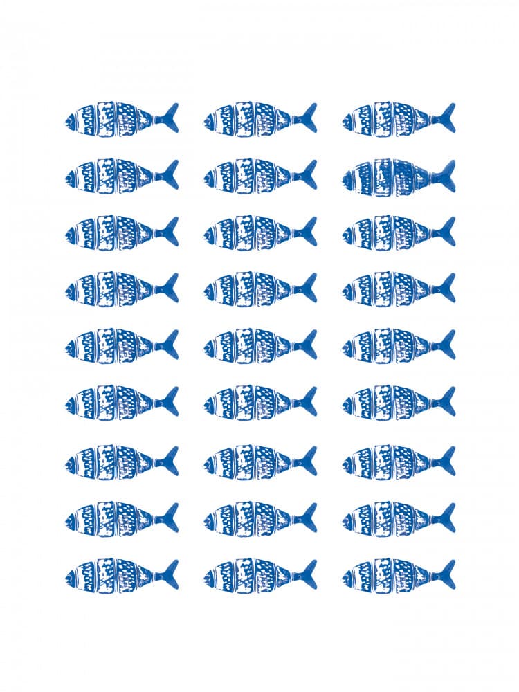 Oceanic Fish Pattern by Elizabeth C — canvas wall art