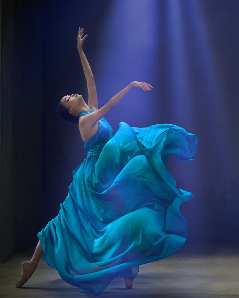 Graceful Teal Dancer by Ajar Setiadi — canvas wall art
