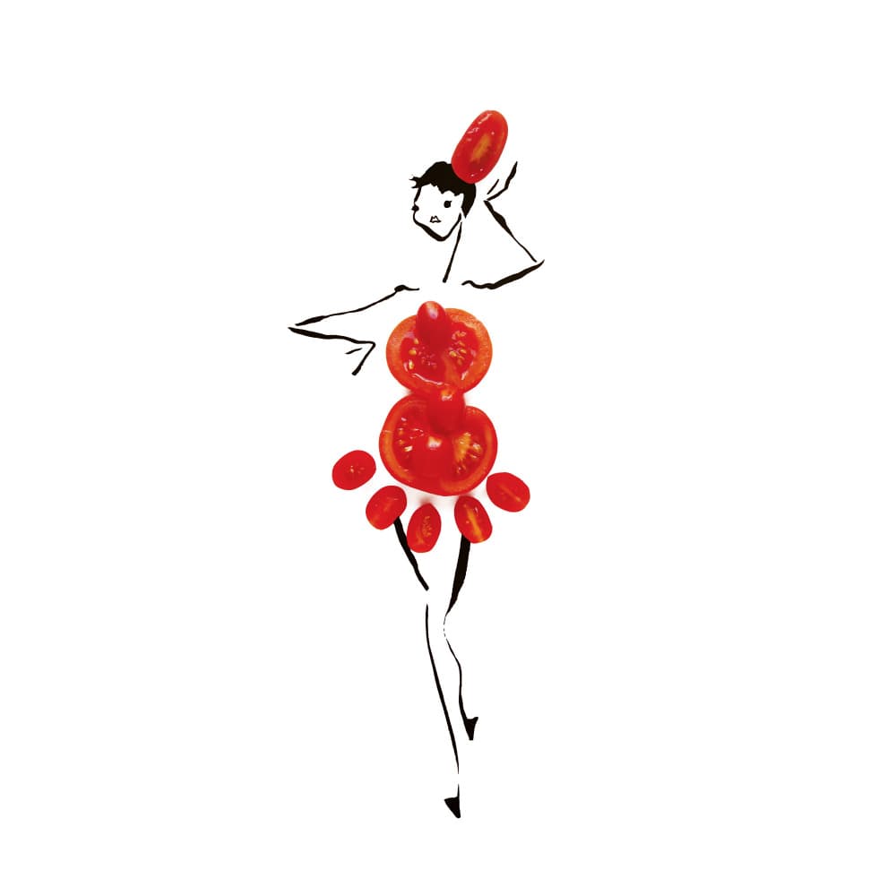 Tomato Dress Dancer by Gretchen Roehrs — canvas wall art