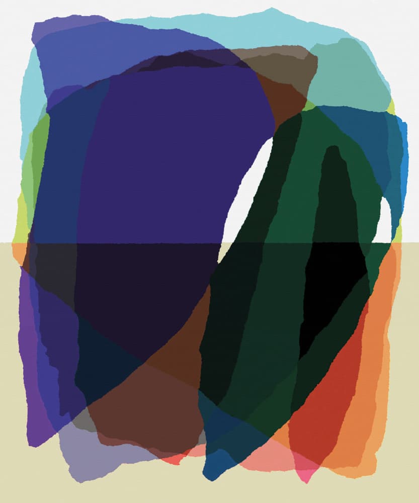 Colorful Layered Shapes by Rafa Mateo — canvas wall art