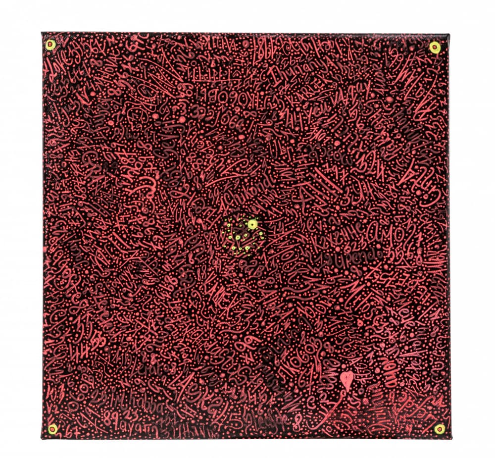 Glowing Red Cosmos by Lorenzo A Roe — canvas wall art