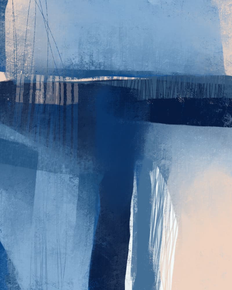 Deep Blue Abstraction by MANSI SAXENA — canvas wall art