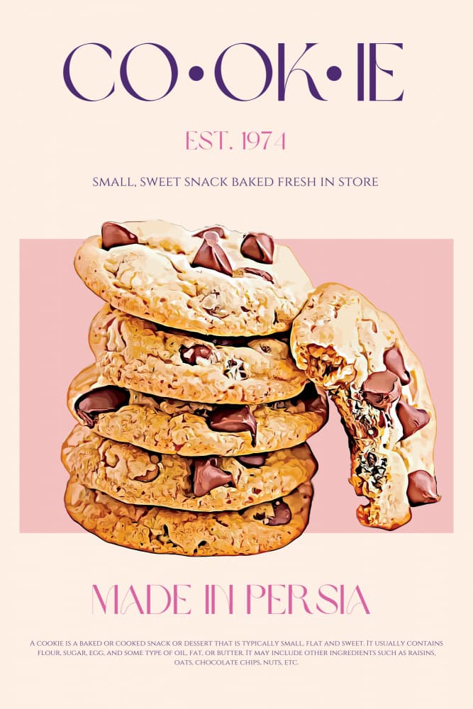 Warm Chocolate Chip Cookies by Nazma Khokhar — canvas wall art