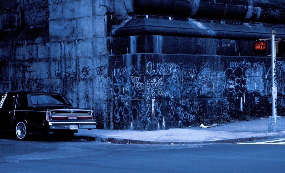 Classic Car Graffiti Wall by Dieter Matthes — canvas wall art