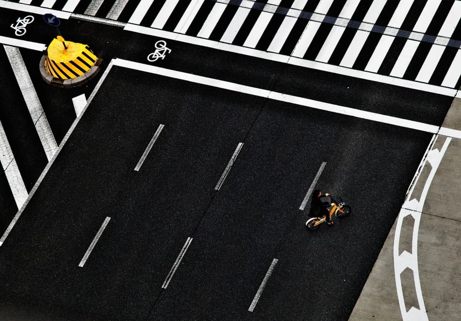 Urban Cycle Geometry by Keisuke Ikeda @ blackcoffee — canvas wall art