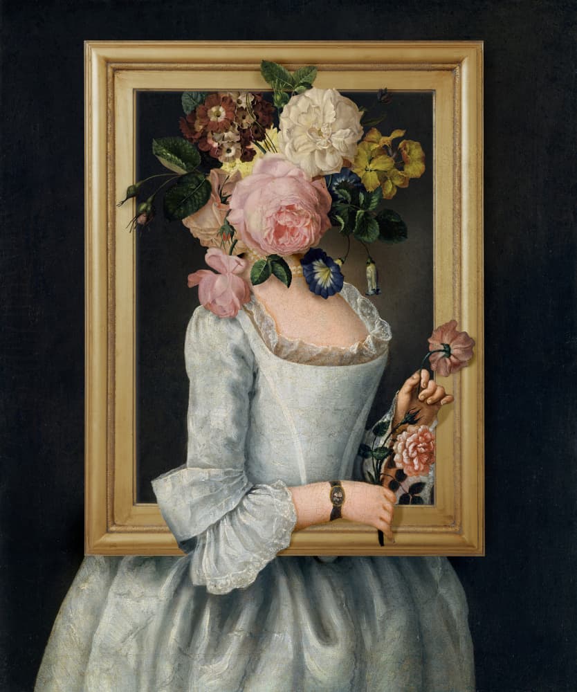 Elegant Flower Head Portrait