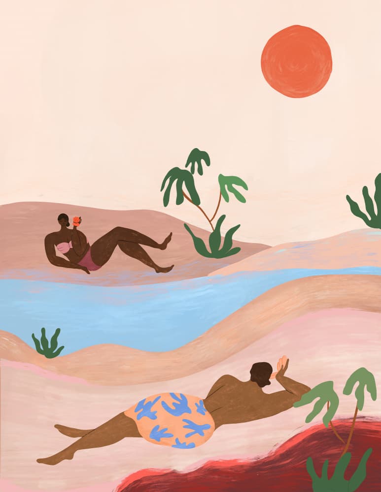 Beach Please by Arty Guava — canvas wall art