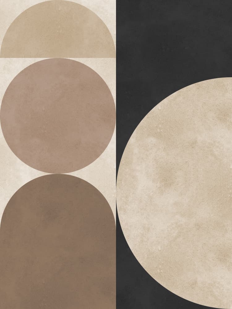 Abstract Moon Shapes by Vitor Costa — canvas wall art