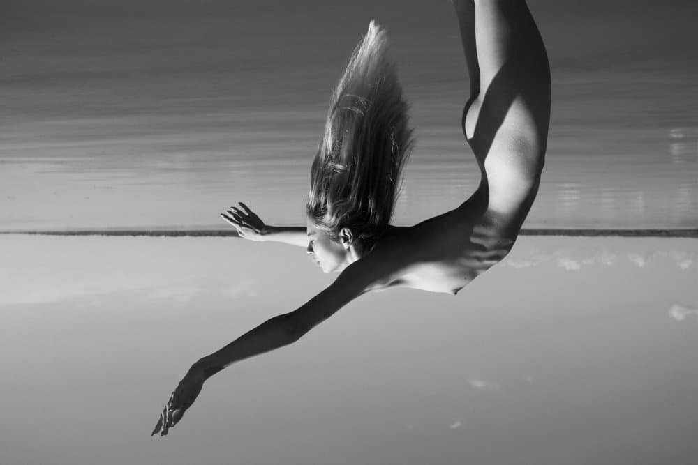 Weightless Underwater Grace by Mikhail Faletkin — canvas wall art