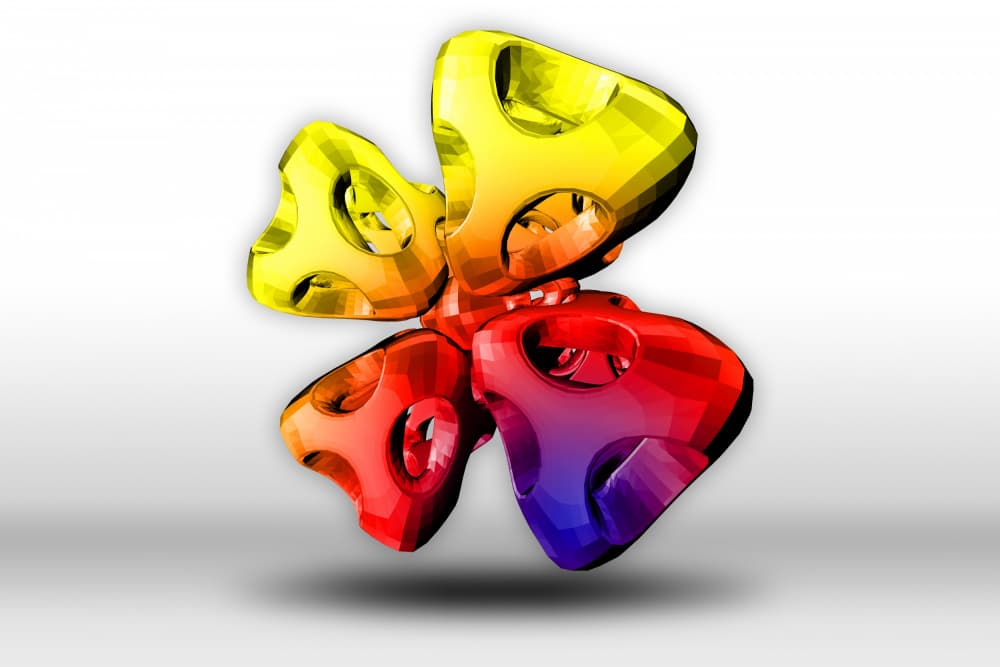 Colorful Abstract Form by Rafal Kulik — canvas wall art