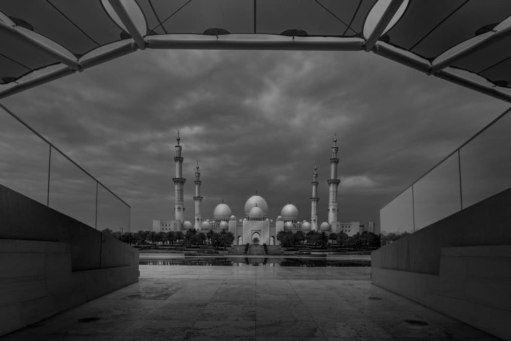 Dramatic Mosque Architecture by Jobin Mathew — canvas wall art