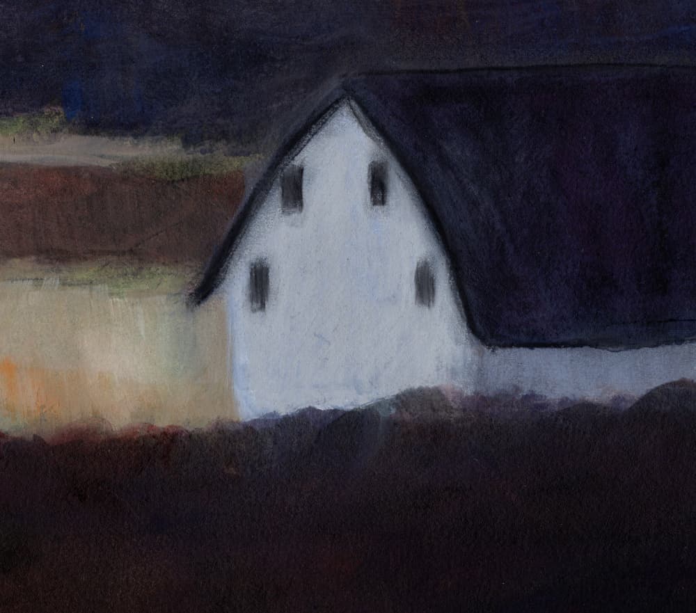 Quiet White Barn by Janel Bragg — canvas wall art