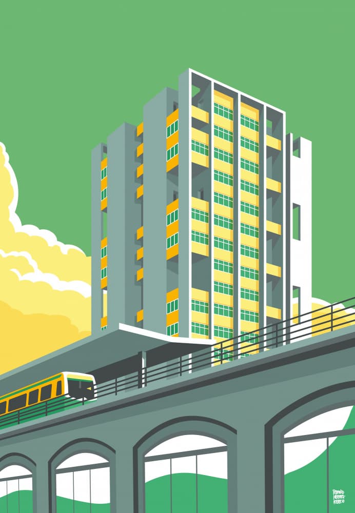 Vibrant Urban Transit by Remko Heemskerk — canvas wall art