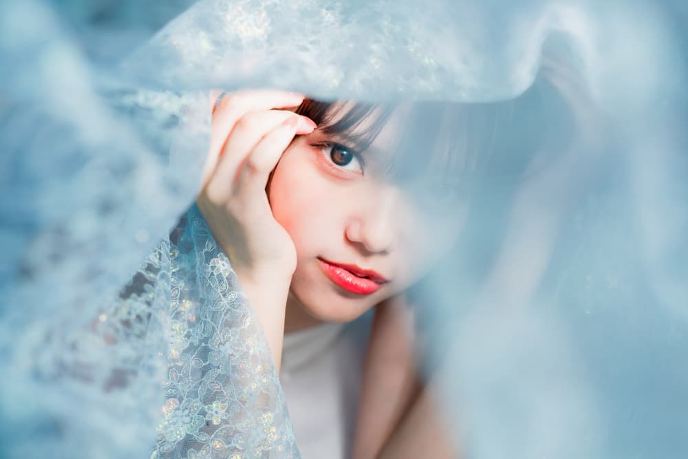 Soft Blue Gaze by Masatoshi Washimi — canvas wall art